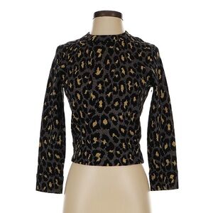Marc Jacobs Leopard Print Long Sleeve Wool Sweater